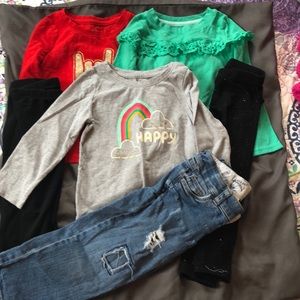 Lot of 3 toddler girl outfits. Size 2T